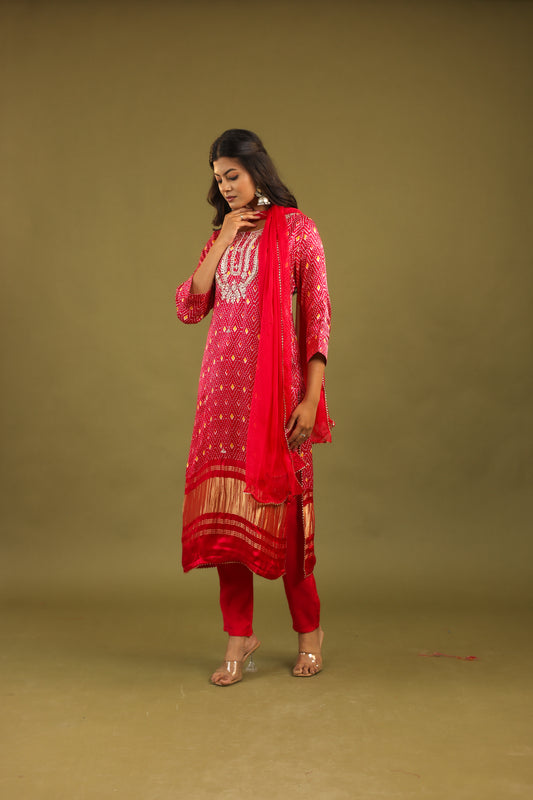 Regal Allure – Gaji Silk Handcrafted Suit Set