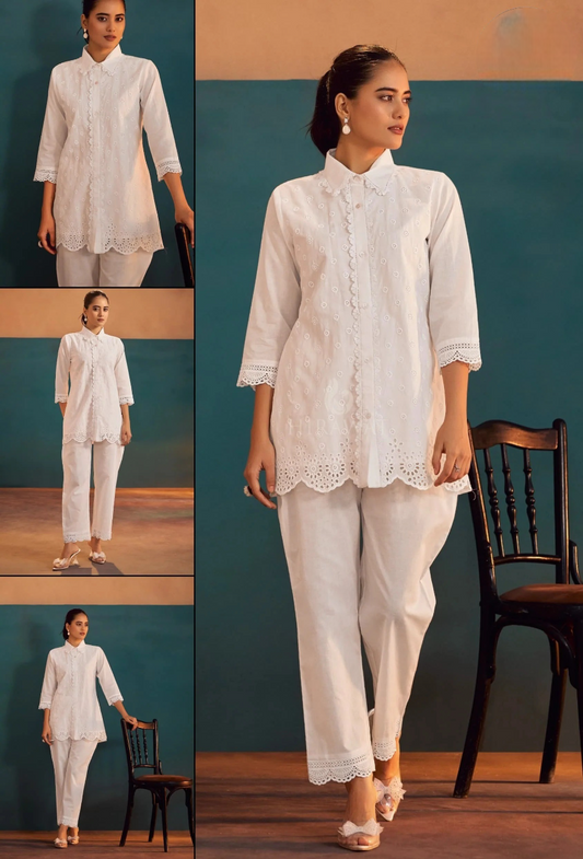 Elegant Pure Mul Cotton Co-ord Set – Breathable, Soft & Stylish (Peach)